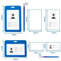 Hard Plastic Card Case With Clip Retractable Double Side Employee Name Card ID Badge New Badge Portable. 