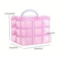 Transparent jewelry storage box large-capacity finishing box necklace ring stud earrings storage box jewelry box ornament box. 