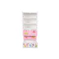 TheTickleToe Thick Fiber Plastic Storage Organizer Closets Almirah Shelf, Drawers Wardrobes for Kids (White, 60 x 40 x 135 cm). 