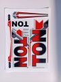 New 3D 2024 Latest TON RED & Black Edition Top Quality Cricket Bat Sticker For Professional Players. 