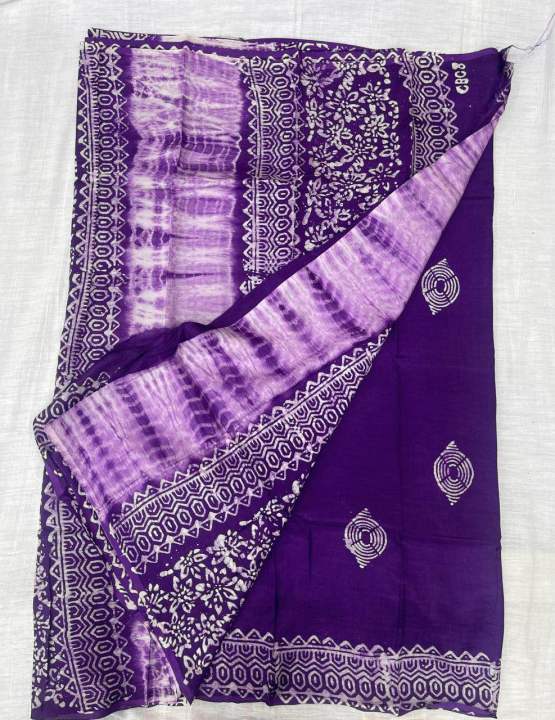 Comilla%20Batik%20Half%20Silk%20Sharee%20Women's%20Fashionable%20Traditional%20Sari%20Blouse%20Included%20-%20Image%208