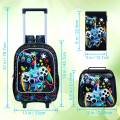 Rolling Backpack for Boys, Kids Roller Wheels School Bookbag with Lunch Bag, Wheeled School Bag for Children. 