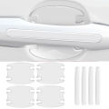 Car Door Handle Bowl Scratch Protective Invisible Transparent Stickers Silicon Rearview Mirror Anti-collision Protection Strip.