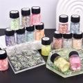 Luminous Nail Glitter Sequin Polymer Clay Mixed Flower Gillter Sequin Fluorescent Flake Glow In The Nail Art Manicure Decor. 