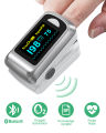 HealthTree Finger Pulse Oximeter Blood Oxygen Saturation SpO2 PI Oximetro De Dedo Pulsioximetro Oxymeter Bluetooth APP Control. 