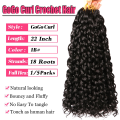 GoGo Curl Crochet hair for Black Women Short Beach Curl Bohemian Crochet Braids Natural Black Deep Wave synthetic hair. 