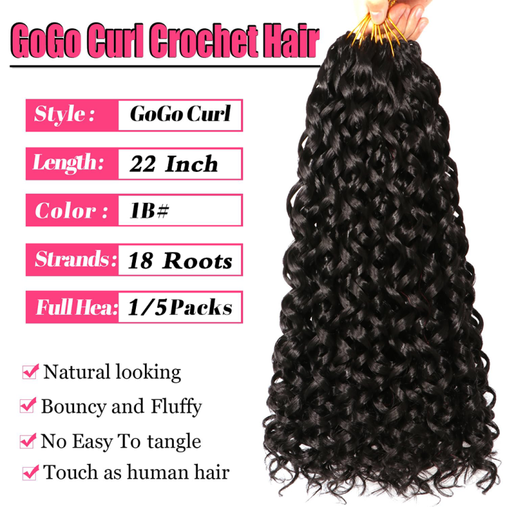 GoGo%20Curl%20Crochet%20hair%20for%20Black%20Women%20Short%20Beach%20Curl%20Bohemian%20Crochet%20Braids%20Natural%20Black%20Deep%20Wave%20synthetic%20hair%20-%20Image%202