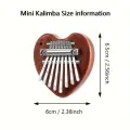 8 Key Mini Kalimba High Quality Exquisite Finger Thumb Piano Marimba Musical Good Accessory Pendant Gift,Valentine's Day. 