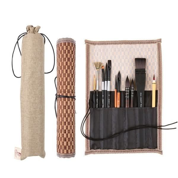 Georgione Natural Hair Paint Brush 11 Pcs set