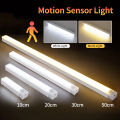 Rechargeable PIR Motion Sensor LED Bar Lights Human Infared Induction Night Light Portable Kitchen Cabinet Light 10/20/30/50cm. 