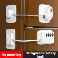 1 Pcs Child Safety Lock Cabinet Fridge Door Lock Stainless Steel Cable Protection Kids Baby Home Window Lock Strong Fix מנעול. 