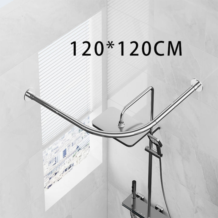 Punch-Free%20Shower%20Curtain%20Pole%20Arc%20L-Shaped%20Stainless%20Steel%20Retractable%20Rail%20Rod%20White/black%20Telescopic%20Rod%20-%20Image%208