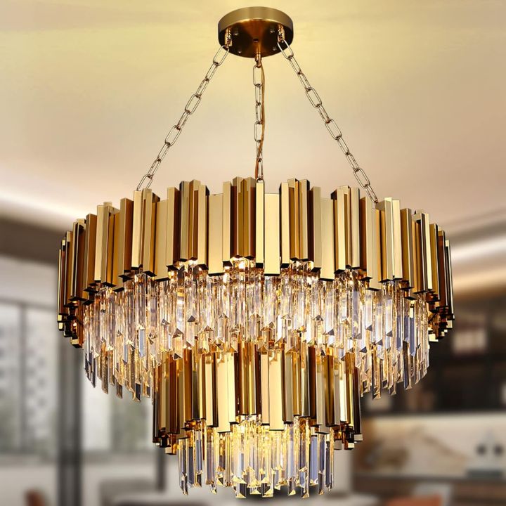 Chandeliers Golden Colour K9 Crystal China import 400mm,600mm,800mm, Dining