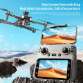 Pro UAV Drone with 4K Camera, Folding Aerial Photography Drone Brushless Motor Mobile Phone Control Multiple Flight Modes 360° Obstacle Avoidance RC Quadcopter Headless Mode. D. 