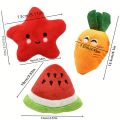 10pcs Pet Teething Toys Puppy Chew Toys Puppy Teething Toys Stuffed Plush Puppy Dog Toys Squeaky Fruits Vegetables Design Toy. 