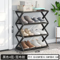 4-Tier Foldable X-Shape Shoe Rack, No Assembly Space Saving Organizer, Freestanding Storage Shelf, for Entryway, Hallway, Closet.