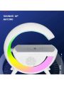 G500 LED Wireless Charging Bluetooth Speaker Smart Table Night Light BT Music Player Phone Wireless Charging RGB Desk Lamp. 
