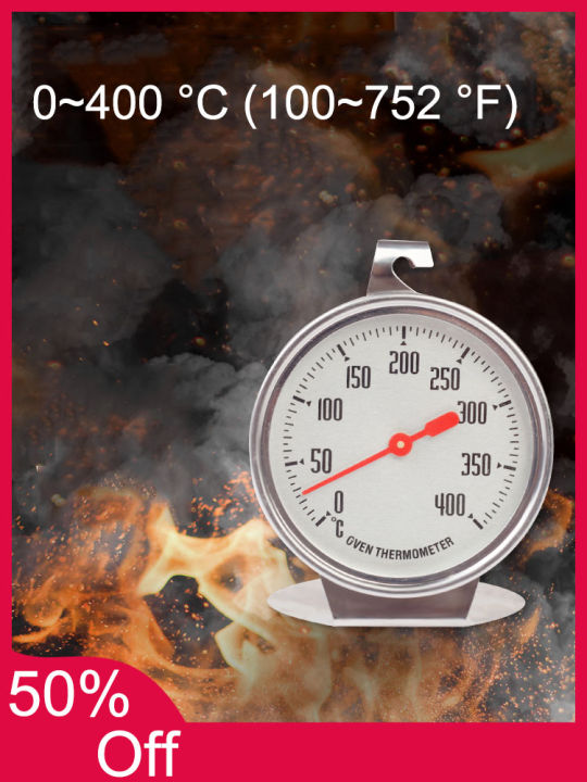 0400 Celsius New Stainless Steel Oven Thermometer Hang Or Stand Large