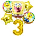 6Pcs SpongeBob SquarePants Patrick Star Balloon set Birthday Party Balloons Helium Ballons Boy Girl Baby Shower Party Supplies. 