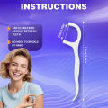 1000/500/300/100PCS - Smooth Floss Stick, Comes with Convenient Floss Box, Essential interdental cleaning tool for home travel a.