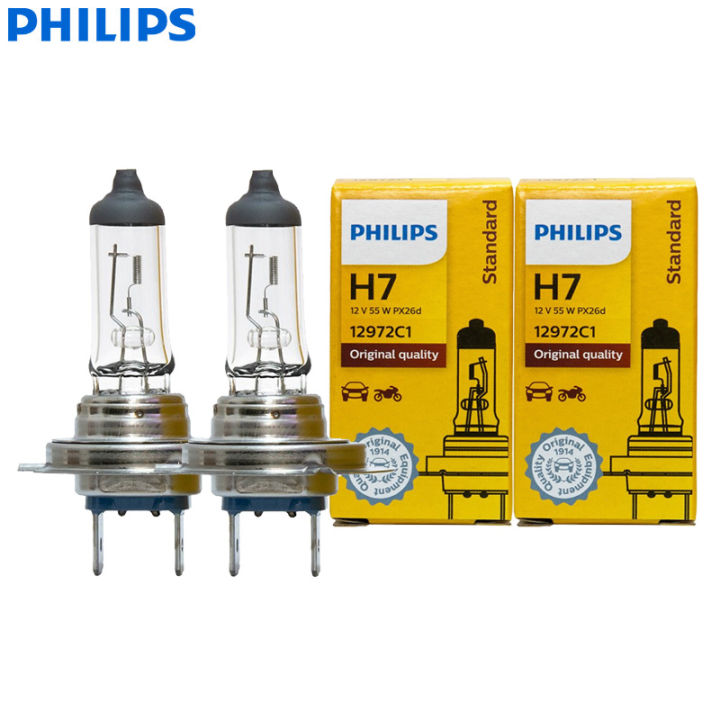 2PCS Vision H7 12V 55W PX26d Original Car Halogen Headlight 3200K Standard Auto Replace Genuine Bulb 12972, Pair