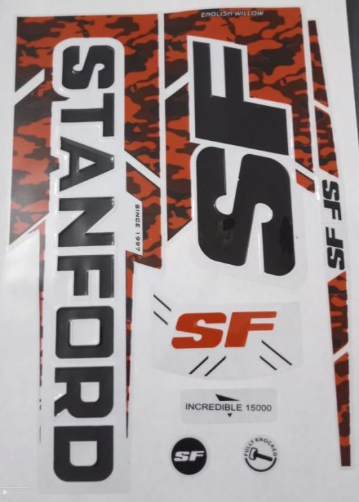 New Bat Sticker SF CAMO RED  Bat Stickers Latest 3D Edition  Professional  Players 2024