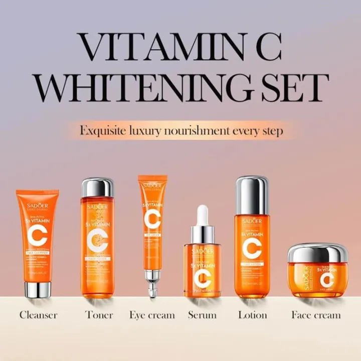 SADOER%205X%20Vitamin%20C%20Brightening%20Skin%20Care%20Gift%20Box%20Hyaluronic%20Acid%20Face%20Serum%20Moisturizing%206%20Skin%20Care%20Product%20Set%20-%20Image%205
