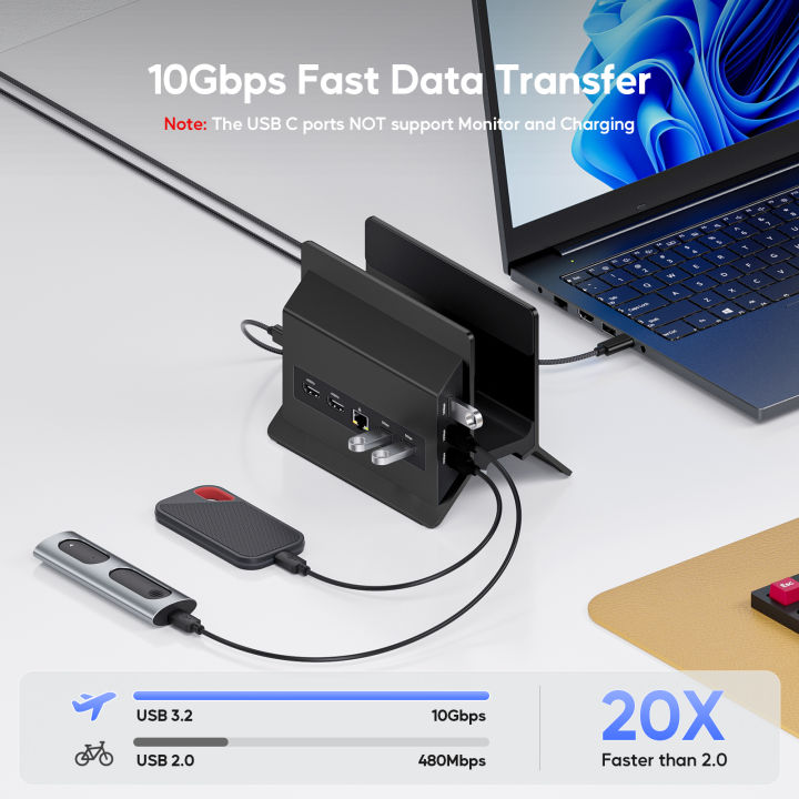 PULWTOP%2011%20In%201%20Vertical%20Docking%20Station%20With%20Dual%20HDMI%204K%20Three%20USB%20Ten%20Gbps%20Ethernet%20For%20Type%20C%20Laptop%20Computer%20Hub%20Stand%20-%20Image%204