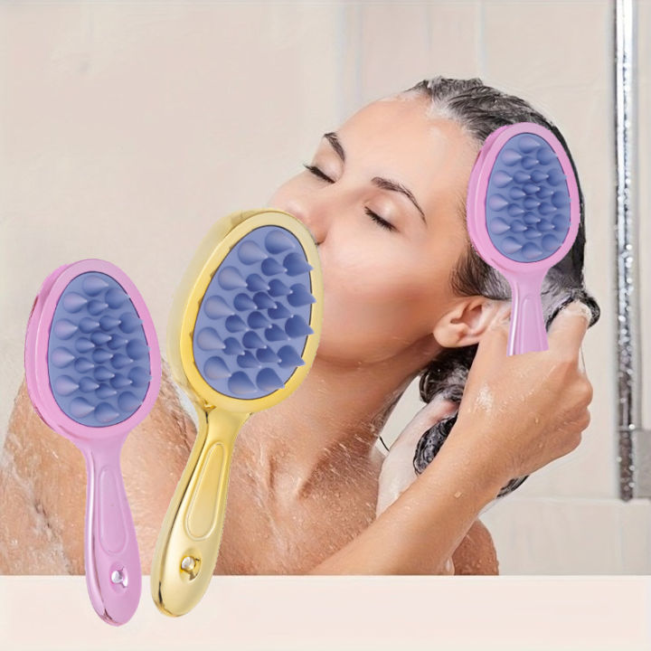 Long handle double tooth shampoo brush handle shampoo comb anti-static scalp massage comb household bath cleaning brush