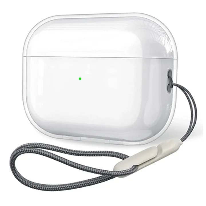 Multi Color Clear Case with Rope Strap for Apple AirPods Pro 2nd gen Case Transparent Silicone Headphone Cover for Airpods Pro 2