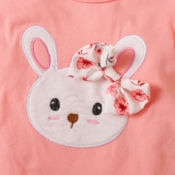 3PCS%20Baby%20Girl%20Clothes%20Outfits%20for%200-18%20Months%20Ruffled%20Sleeve%20Lovely%20Rabbit%20Bodysuit+Flower%20Shorts+Headband%20Summer%20Casual%20Wear%20-%20Image%203