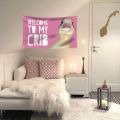 Welcome to My Crib Funny Flag 3X5 Ft for Bedrooms Living Rooms Bars College Dorms Decor,with 4 Brass Grommets. 