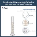 10ml Graduated Glass Measuring Cylinder 10ml  1 to 6 Pcs  | Heat & Chemical-Resistant Lab Glassware for Scientific Experiments, Liquid Measurement, Chemical Mixing, Industrial, Educational, Kitchen & DIY Use. 
