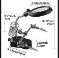 imported 3.5X 12X Welding Auxiliary Clip Magnifier Electric Soldering Iron Circuit Board Welding Iron Magnifying Glass Bracket Tools Attached AttockSharif. 