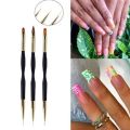 LINMANDA Nail Art Brushes 3Pcs Nail Brush Set with Gel Polish Pens and Liner Brush for Home and Professional Salon Use. 