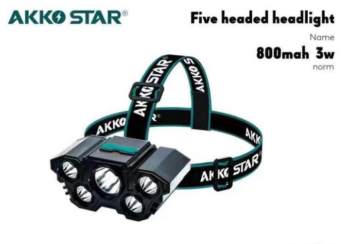 Headlamp 5 led bulbs 3W AKKO STAR | Daraz.lk