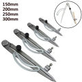 100/200/300mm Precision Wing Divider Scribe Tool with Pencil Holder for Geometry, Wood, Metal and Leather. 