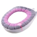 Warm Toilet Seat Cover Comfortable Thick Knitted O-shaped Universal Bathroom Washable Toilet Cushion Closestool Mat Pad Cover. 