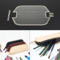 3Pcs/set Acrylic Pen Pocket Leather Template Set DIY Home Handwork Leathercraft Sewing Pattern Tools Pencil Box Pencil Case.