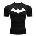 Bat Graphic Compression Shirts for Men Short Sleeve Rash Guard Gym Workout Running Tshirt Summer Athletic Quick Dry Tees Tops. 