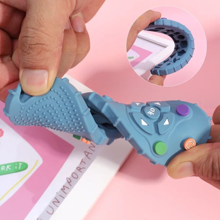 Novelty%20Silicone%20Simulation%20TV%20Remote%20Control%20Shape%20Soothing%20Toy%20Baby%20Food%20Grade%20Teaser%20Stick%20Children's%20Sensory%20Education%20Toys%20-%20Image%204