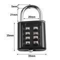 8-digit Combination Outdoor Button Waterproof Fixed Random Code Padlock Zinc Alloy Luggage Travel Smart Lock With Key Anti-theft.