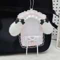 Lace Photo Card Holder with Hanging Chain, Available in 10 Colors and Styles, Plush Bunny Ears Bead Chain Handmade DIY Finished Product, Anime Cartoon Game Character Guka Card Holder, Fan Club Idol Support Collection B8 Small Card Holder, Polaroid Phot.... 