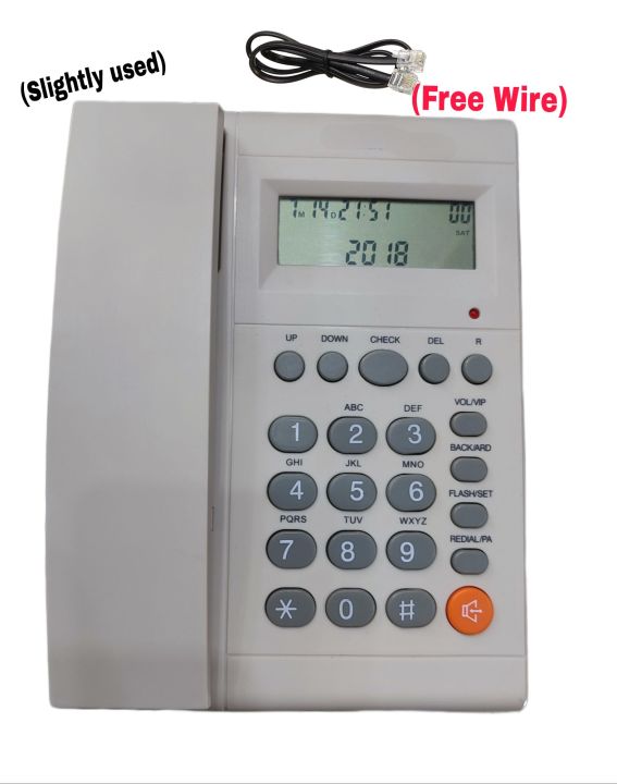 Landline Ptcl Telephone set premium quality Branded 💯 working condition with CLI