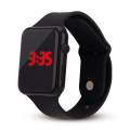 Modern Black Square LED Digital Watch. 