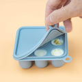 2pcs/1pc Mini-Baby Silicone Food Tray with Cover for Fruit Feeder, Teething and Feeding Tray, Breast Milk and Food Freezer Mold. 