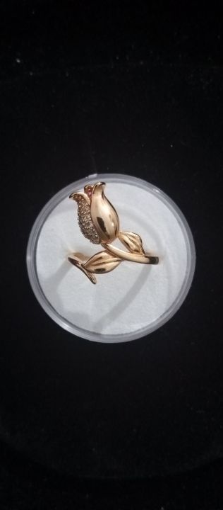 Fashion Flower Golden Ring