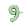 32/40inch Vintage Green Number Balloon Latex Green Balloons Set for Baby Shower s Kids Happy Birthday Party Decorations.