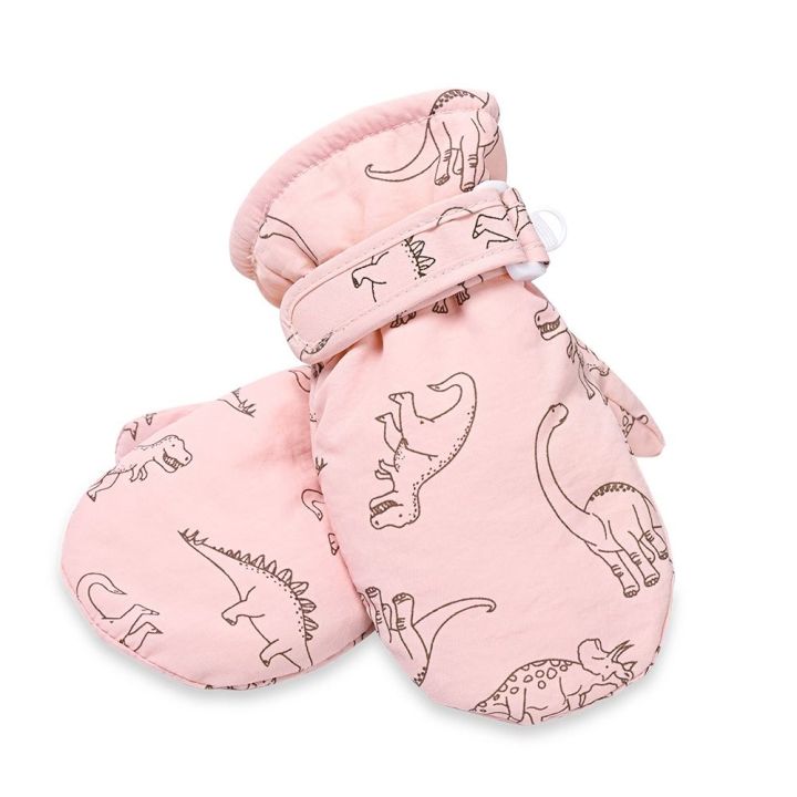 Waterproof%20Windproof%20Skiing%20Snow%20Gloves%20For%20Kids%20Toddler%20Cartoon%20Dinosaur%20Print%20Thickened%20Fleece%20Warm%20Winter%20Baby%20Gloves%20-%20Image%204