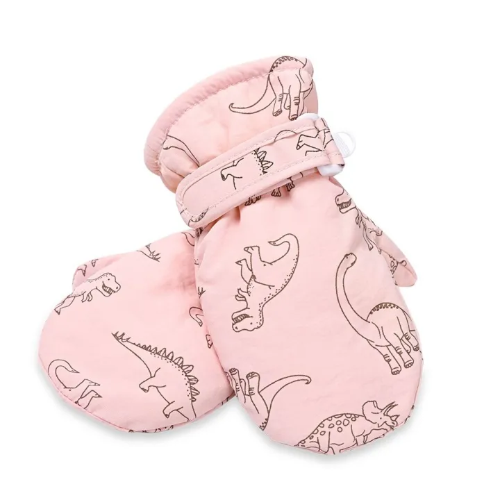 Waterproof%20Windproof%20Skiing%20Snow%20Gloves%20For%20Kids%20Toddler%20Cartoon%20Dinosaur%20Print%20Thickened%20Fleece%20Warm%20Winter%20Baby%20Gloves%20-%20Image%204